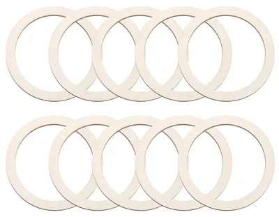 Holzringe 7,5 cm, 50 Stück, rund, unbehandelt, für DIY