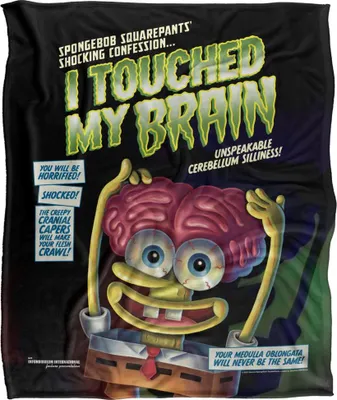 Produktbild von SpongeBob SquarePants - "Touched My Brain" Decke, Seidig, Supersoft TV24069 (Einheitsgröße) (Bunt)