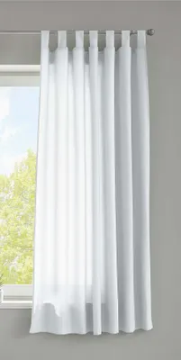 Produktbild von 1er Set Vorhang Schal Schlaufen »Berlin« HxB 175x140 cm Weiß Blickdicht Microsatin Lichtdurchlässig Kräuselband Uni Matt, 20400N