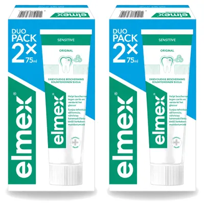 Produktbild von 2 x Elmex Sensitive Zahnpasta - für empfindliche Zähne - 75 ml - Vorteilspackung - 2 Stücke