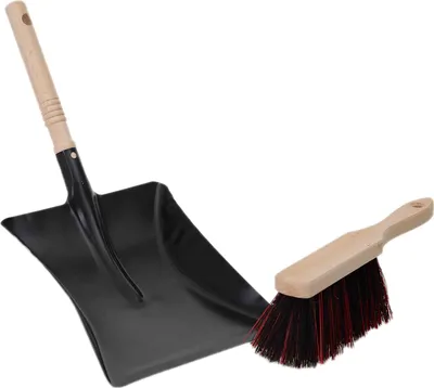 Produktbild von Novaliv 1x Kehrschaufel Set schwarz Arenga u. Elaston Handfeger und Schaufel Set Kehrset Kehrgarnitur dustpan and brush Handkehrset Handfeger Arengaborsten Besen Elastonborsten Handbesen