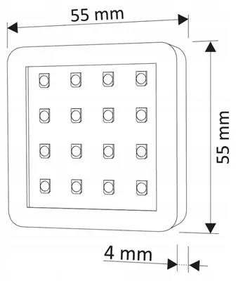 Produktbild von Design Light SQUARE2 LED Unterschrankleuchte Aluminium 1,5W