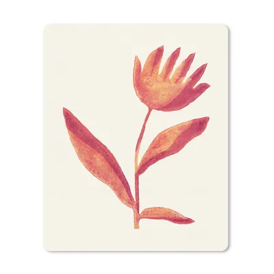 Produktbild von MuchoWow® Mauspad Mousepad Blumen - Pflanze - Rot - Pastell 19x23 cm - Mousepads - Maus Mat - Pad - Mausunterlage - Mauspads - Spielen