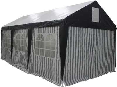 Produktbild von TrendLine Seitenteile für Großraumzelt 300 x 600 cm grün-weiß 6 Stück