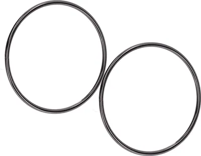 Obrázok produktu pre FILFEEL rukoväte tašiek, náhradné kovové rukoväte DIY príslušenstvo 2ks okrúhle 10 cm vnútorné ideálne pre ručne vyrobené projekty tašiek (strieborná čierna)