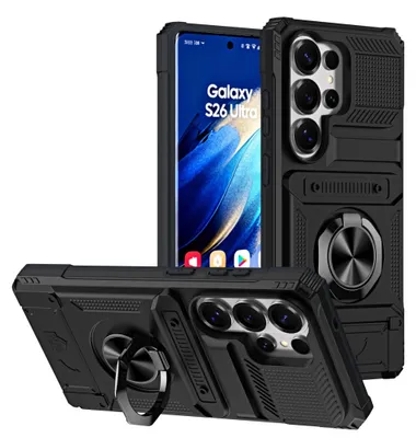 Produktbild von Handy Hülle Magnetisch Ring Samsung Galaxy S26 Ultra Kunststoff Silikon Schwarz