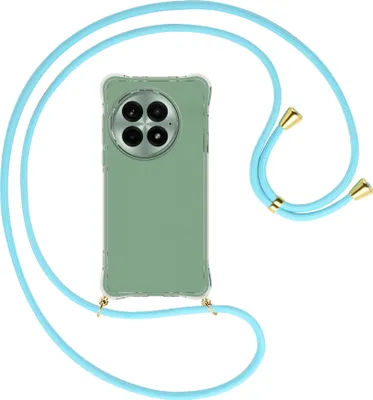 Produktbild von Handykette Backcover-Schutzhülle mit Band (Metall goldfarben) für OnePlus 13 5G/1+13 5G - himmelblau