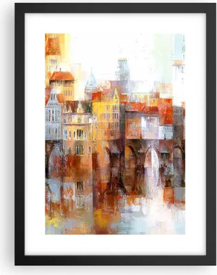 Produktbild von Gerahmtes Poster - Schwarzer Rahmen - Stadt Mietshaus - 30x40 cm - Wand Bild - Wanddeko - Wandbilder - Kunstposter - Wandposter - Bilderrahmen - Bilder - Kunstdruck - Wandbild - P2BPA30x40-3476