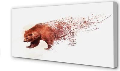 Produktbild von Leinwandbild 100x50 Wandkunst Bär