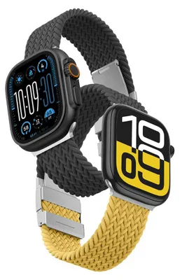 Obrázok produktu pre Sada 2 úžasných remienkov pre Apple Watch 45 / 46 / 49 mm - žlto-čierne