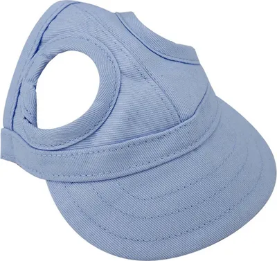 Immagine prodotto di Cappellino da baseball per animali, Strisce regolabili, Per cani e gatti all'aperto, Protezione solare, Estate, Sport, Blu S