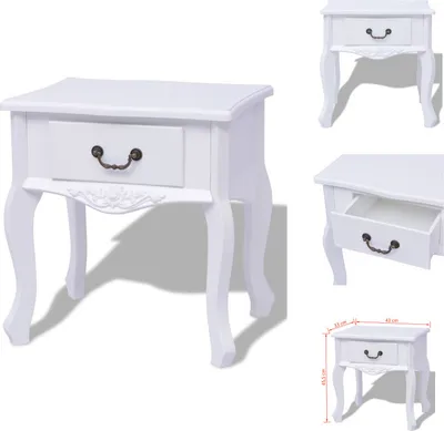 Produktbild von vidaXL Nachttisch Weiß MDF -  Beistelltische