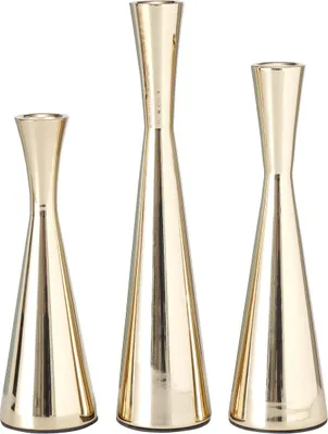 Produktbild von Boltze Gruppe Cone Kerzenleuchter gold 3tlg