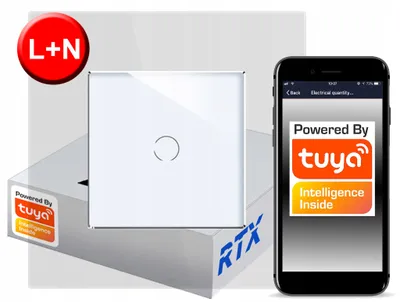 Produktbild von Berührungsschalter 1-polig ZigBee TUYA RTX SH# L+N