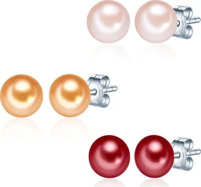 Produktbild von Valero Pearls Perlen-Ohrstecker Sterling Silber Süßwasser-Zuchtperle 60020077
