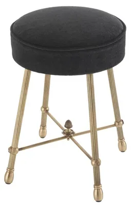 Obrázok produktu pre Casa Padrino luxusná stolička antická mosadz / čierna 33,5 x v. 48 cm - Hotelový nábytok