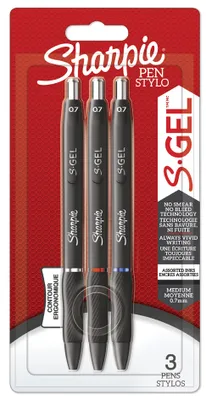 Immagine prodotto di Sharpie penna gel S-Gel 0,7 mm 3 pezzi nero/blu/rosso in blister