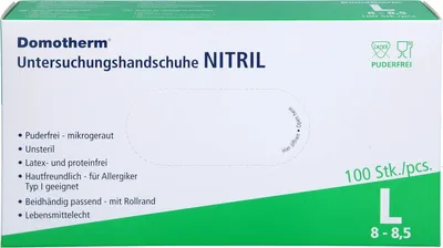 Produktbild von Domotherm Untersuchungshandschuhe Nitril L, 100 St. Handschuhe