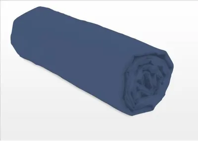 Image de Drap-housse Lovely Home avec élastique, coton, bleu marine, 180x200cm