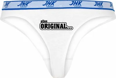 Produktbild von Damen Thong Slip - Boxer-0038-woman-white-v-S - weiß - S - vorn - Alles Original - lustiges Motiv - Spruch - Unterwäsche - Unterhose - Freizeit - lustig
