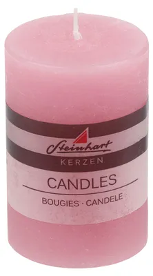 Produktbild von Stumpenkerze "Raureif" Rosa 100/68 mm