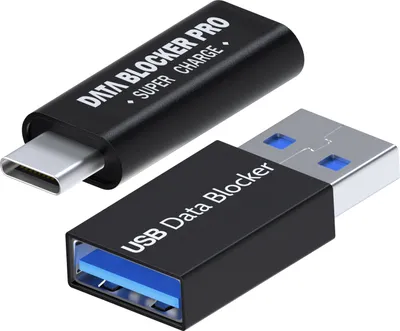 Produktbild von USB Datenblocker & USB-C Datenblocker [2er Pack] Schützt vor Hackern – Schwarz
