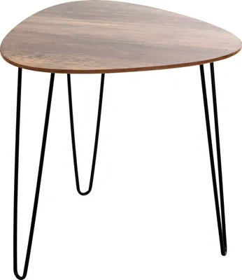 Produktbild von HAKU Beistelltisch eiche, schwarz - MDF, Metall, B/H/T: 48x48x48 cm