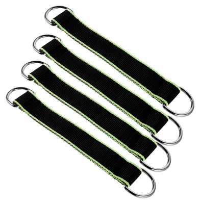 Produktbild von 4 Stück Aufhängegurte für Hängematten und Schaukeln, Wetterfeste Baumschaukelgurte, 32 mm Breite, 26 cm Länge, Befestigungsset für Garten und Camping