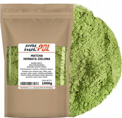 Zdjęcie produktu dla MATCHA ZIELONA HERBATA 1kg Codzienna sproszkowana naturalna jakość Kol-Pol