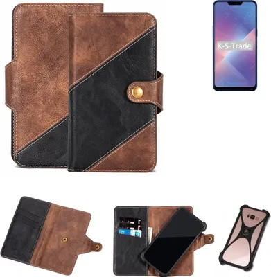 Produktbild von K-S-Trade Handy Hülle Schutz Hülle Schutzhülle Bookstyle Case kompatibel mit Oppo A5 Handy Cover Hülle Schutztasche 1x