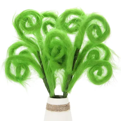 Immagine prodotto di 4 plettri natalizi verdi e pelosi - ornamenti decorativi per l'albero di Natale