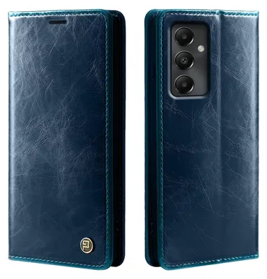 Produktbild von Handyhülle für Samsung Galaxy A54 5G Kunstleder Klapphülle Vintage Cover Hülle RFID Schutz Case Kartenfach Farbe: Blau