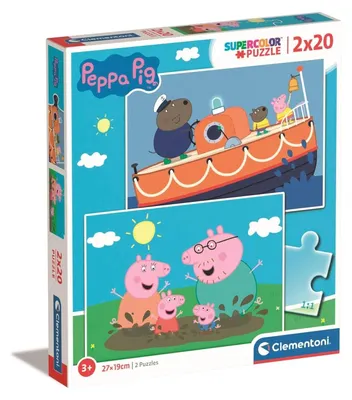 Obrázok produktu pre Puzzle 2 x 20 super kolor Peppa Pig 24797