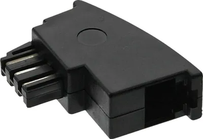 Image de InLine® 69948B Adaptateur TAE-F, TAE-F prise sur RJ11 prise femelle, pour Siemens, Telekom et Hagenuk etc.