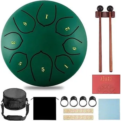 Produktbild von Famanu Stahltongue Drum - Handpan Drum mit 8 Tönen - 15 cm