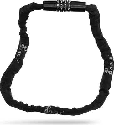 Produktbild von ZIEGER Fahrradschloss Chain 950 - Kettenschloss mit Zahlencode & Textilmantel