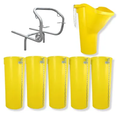 Produktbild von Sirl Profi XXL Bauschuttrutsche Schuttrutschen Schuttrohr SET (7-tlg. 6,38 m)