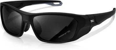 Zdjęcie produktu dla Okulary sportowe - okulary do aktywności na świeżym powietrzu - do jazdy na rowerze i biegania - polaryzacyjne, ochrona UV400 - całkowicie zakrywające - czarne