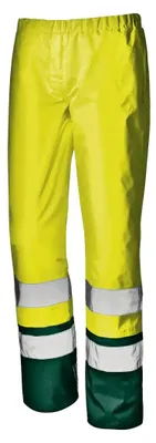 Productafbeelding van Sir Safety Regimental heren veiligheidspantalon, waterafstotend, klasse 2, 62, hoogwaardig reflecterend, geel/groen