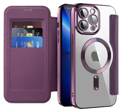 Obrázek produktu pro Techsuit – pouzdro SmartMag Book pro iPhone 13 Pro Max – fialové