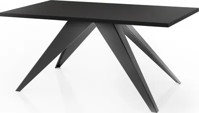 Obrázok produktu pre Jedálenský stôl Vance v modernom štýle, obdĺžnikový stôl - rozťahovací od 160 cm do 260 cm, kovové nohy s práškovou povrchovou úpravou - 160 x 90 cm - čierna