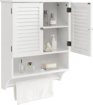 Immagine prodotto di Mobiletto da bagno sospeso, bianco, 58x22x75 cm