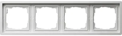 Produktbild von GIRA 0214112 Abdeckrahmen 4fach Flächenschalter Reinweiß glänzend
