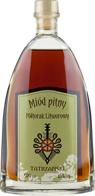 Obrázok produktu pre Poltorak Tatrzanski Litworowy 500 ml | Medovina med víno medovina víno med medovina | 500 ml | 16% alkoholu | nalevkatatrzanska.pl