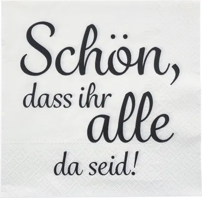Produktbild von Servietten "Schön, dass ihr alle da seid" 20er Pack