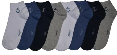 Produktbild von OCERA 8 Paar Sneaker Socken für Herren im Navy-Look Gr. 43/46