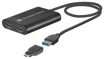 Obrázek produktu pro Sonnet USB3-DHDMI Video kabelový adaptér USB typu A 2 x HDMI černý (USB3-DHDMI)