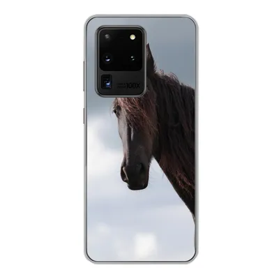 Produktbild von MuchoWow® Handyhülle Schutzhülle Hülle für Samsung Galaxy S20 Ultra Pferde - Himmel - Porträt Silikon Softcase Handy Hülle - Karteninhaber