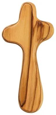 Handkreuz aus Olivenholz, 7 cm, für Gebet und Meditation