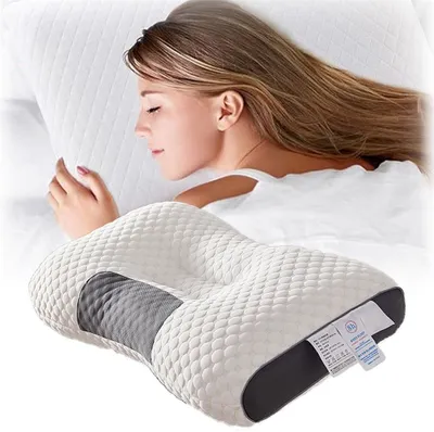 Obrázok produktu pre Ergonomický ortopedický vankúš z pamäťovej peny pre vynikajúci spánok, úľavu od bolesti, podporu krku a chrbta, proti chrápaniu, ComfyPillow